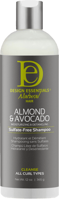 DESIGN ESSENTIALS ALMOND&AVOCADO SULFATE FREE SHAMPOO 12OZ